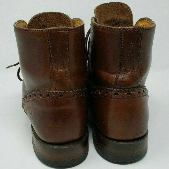 Frye Arkansas Brogue Wingtip Boots 8.5D Made in US - Picture 4 of 8